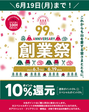 本日最終日！創業祭ポイント10％還元